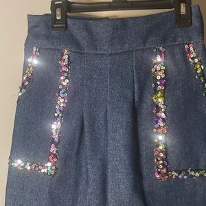 NEW Handmade Fashion Denim Short  Size Xs